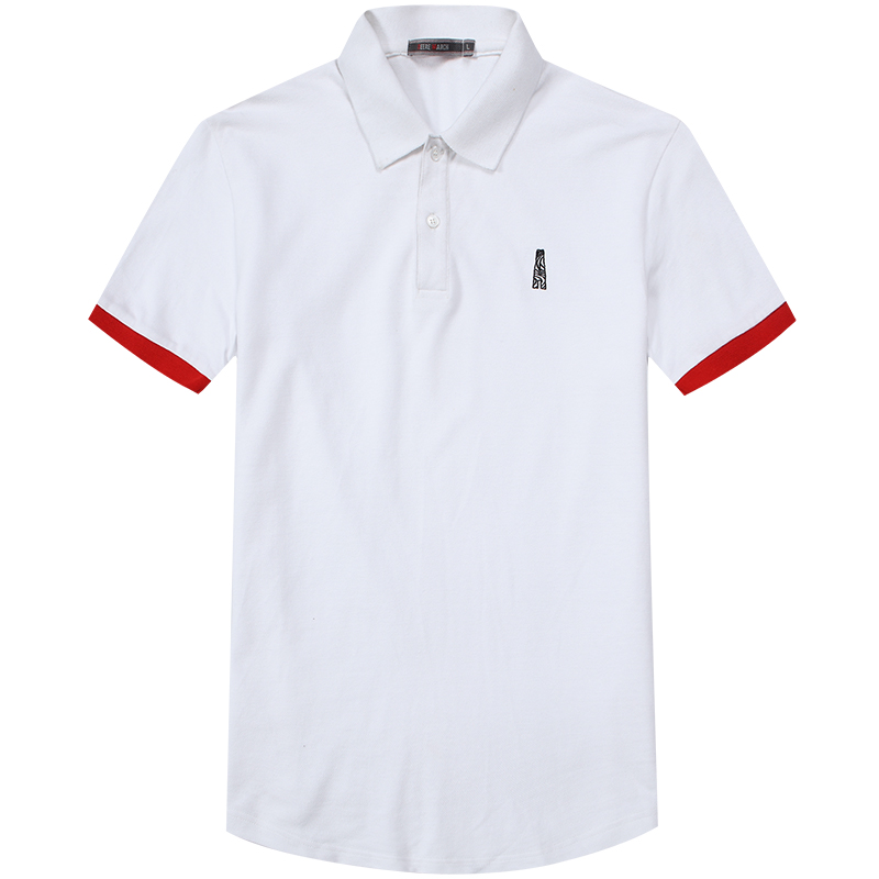 迪尔马奇2017夏装新款男士翻领短袖T恤 撞色宽松简约POLO衫M03541