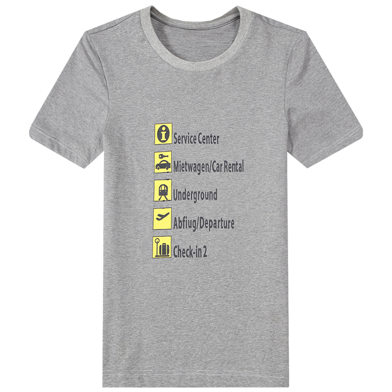 迪尔马奇2017夏季新款男士圆领短袖T恤休闲印花字母体恤潮M010018