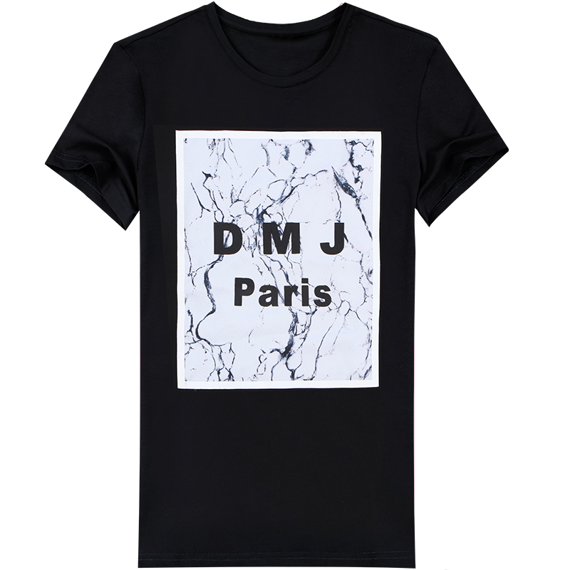 迪尔马奇夏季新品短袖T恤男圆领纯棉青少年简约半袖M01857