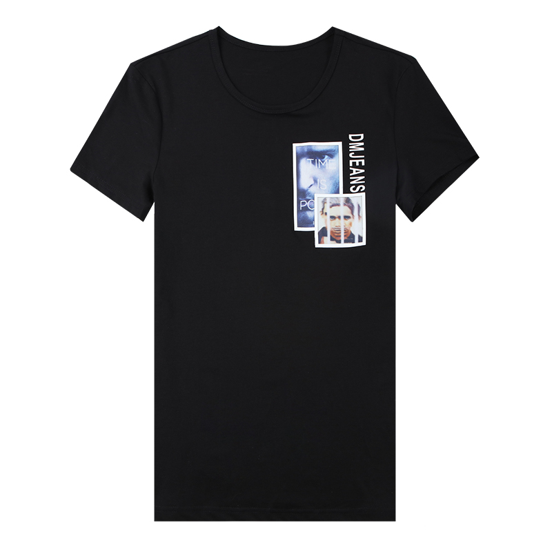 迪尔马奇夏季新品男士T恤短袖青年百搭薄款半袖上衣潮M01885