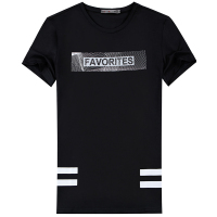 迪尔马奇夏季新品T恤男圆领短袖简约欧美印花半袖潮M01789