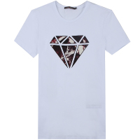 迪尔马奇夏季新品男士圆领修身印花短袖半袖上衣T恤M01628