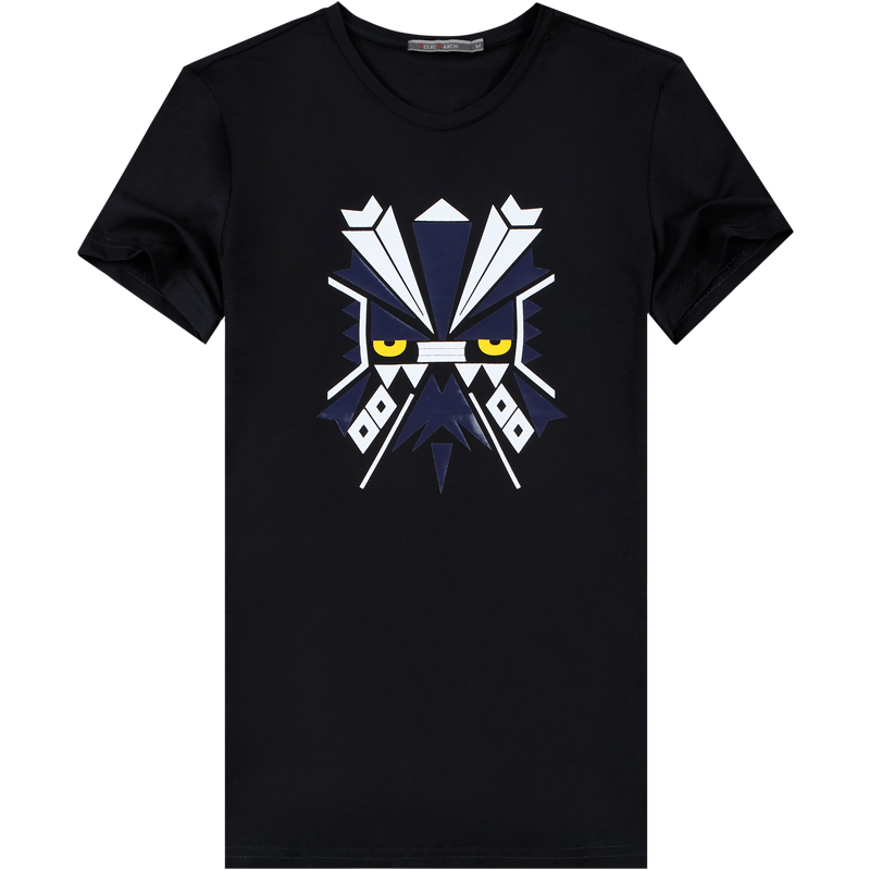 迪尔马奇夏季新品纯色T恤男圆领短袖打底半袖上衣潮M01782