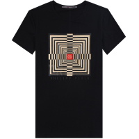 迪尔马奇夏季新品男士短袖T恤修身圆领印花学生半袖M01788