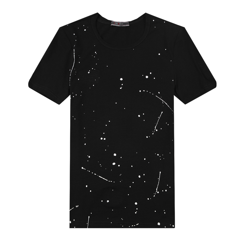 迪尔马奇夏季新品男士短袖圆领T恤修身休闲半袖上衣M01850