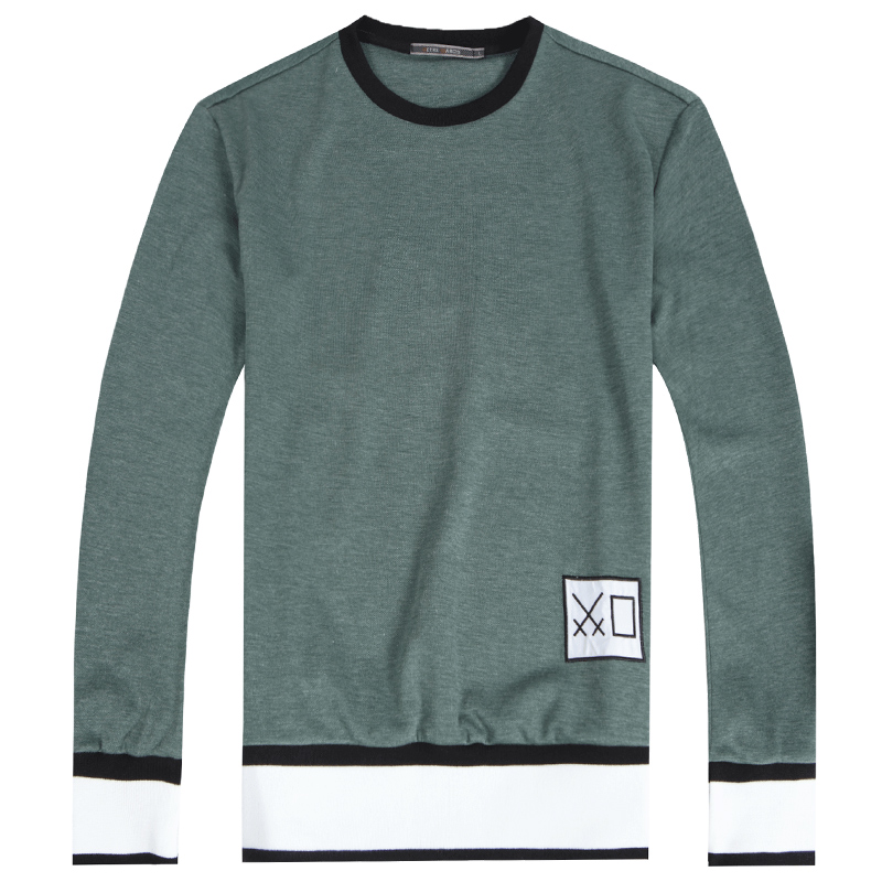 迪尔马奇春装新款男士休闲套头卫衣 宽松贴标潮男男装M08632