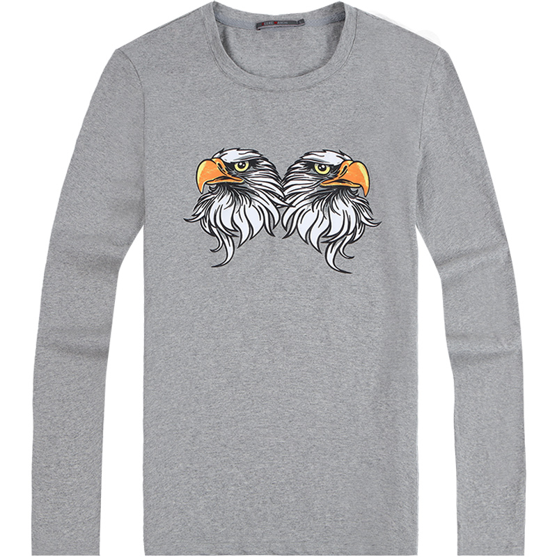 迪尔马奇春夏新品 圆领长袖T恤衫棉质修身男士潮T恤M07597