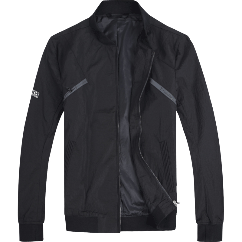 迪尔马奇春装新品男士休闲立领夹克 干练纹路修身外套M09645