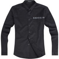 迪尔马奇装新品长袖衬衫男纯色修身免烫男士衬衣潮M06717