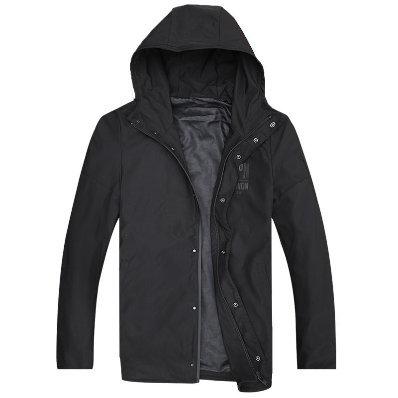 迪尔马奇装新款男士男士修身印花连帽夹克棒球外套M09643