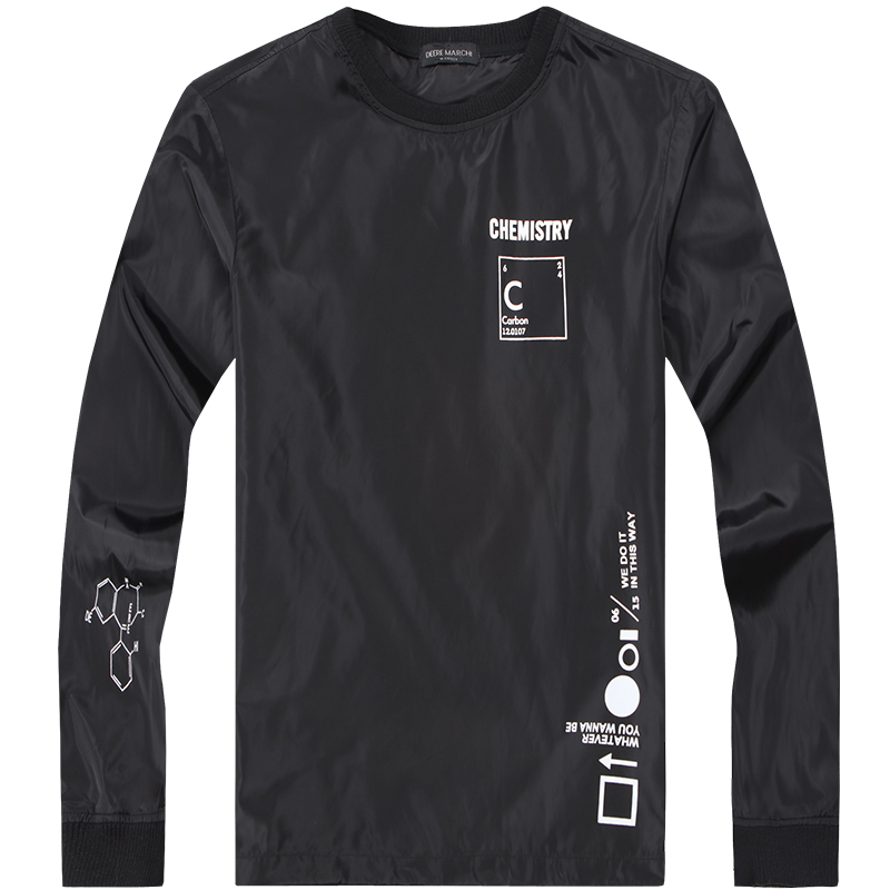 迪尔马奇夏新款男士休闲套头卫衣 字母印花宽松外套M08664