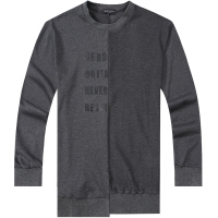 迪尔马奇夏新款男士套头卫衣 圆领拼接印花秋外套M08667