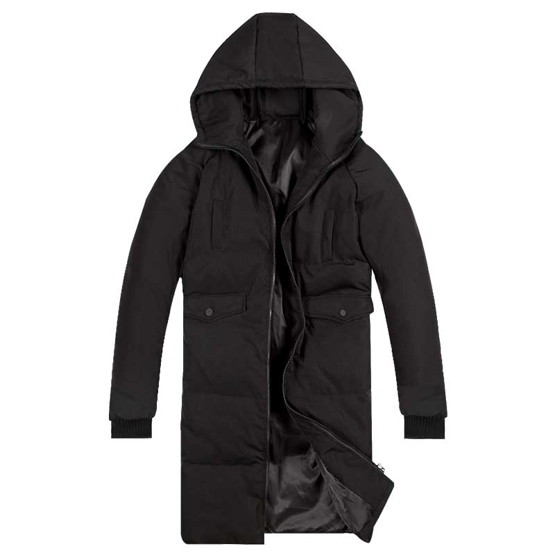 迪尔马奇冬季男士羽绒服中长款连帽撞色保暖外套男装潮M13794