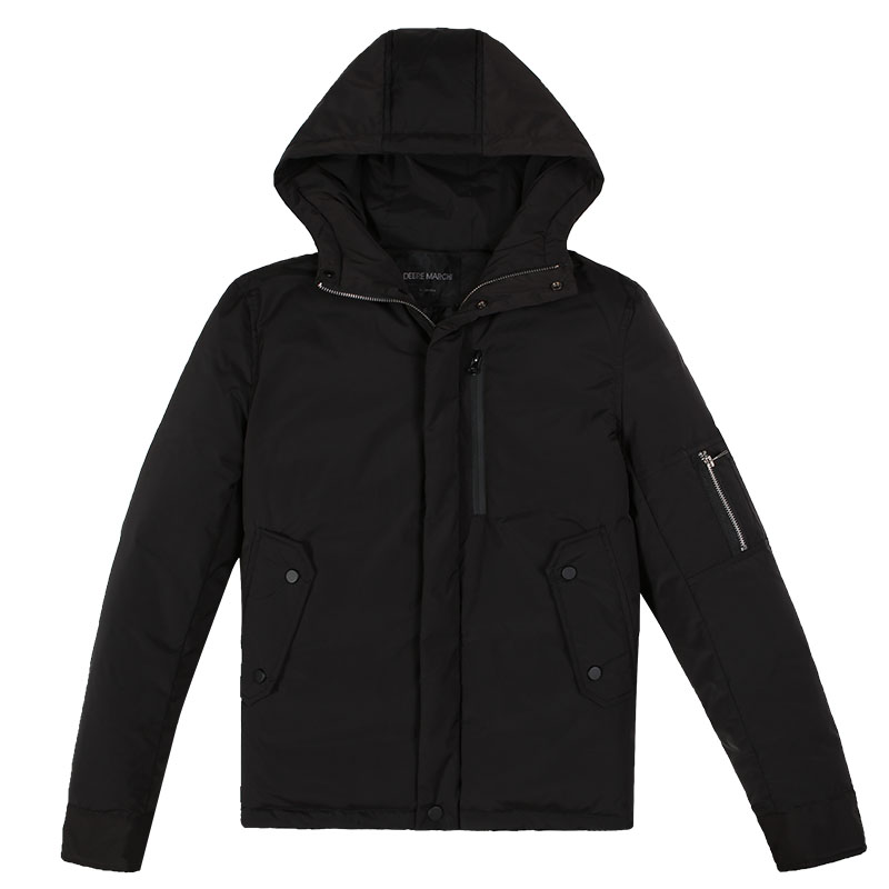 迪尔马奇冬季新款男士修身轻薄连帽羽绒服青年帅气外套M13790