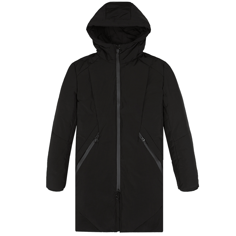 迪尔马奇冬季新款中长款连帽修身羽绒服男青年休闲外套M13904