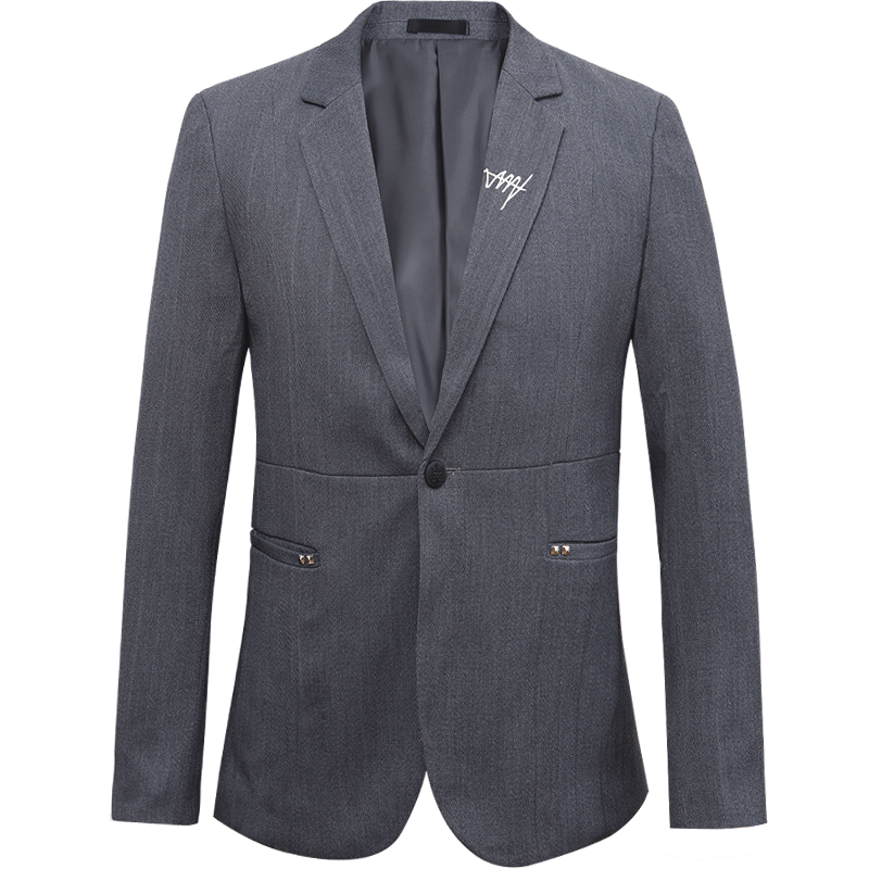 迪尔马奇 秋季新品男士休闲西服 简约一粒扣套装上衣外套M26017Y