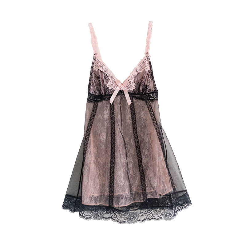 爱恋伊 新薄款短裙子女款吊带裙女士内衣睡衣女夏天女性感睡裙蕾丝