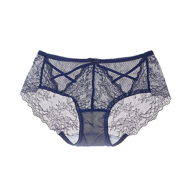 爱恋伊女士内裤女无痕蕾丝性感低腰三角裤低腰薄款透气底裤