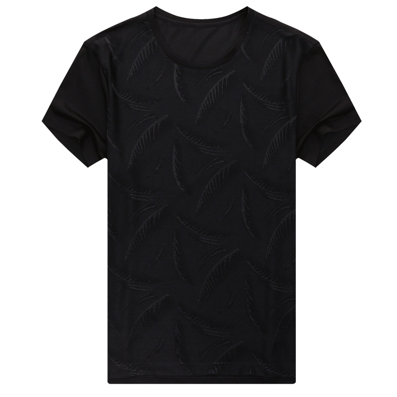 卡帝乐鳄鱼(CARTELO)短袖体恤衫男士中年2018夏季新款商务休闲百搭T恤男BAO8505