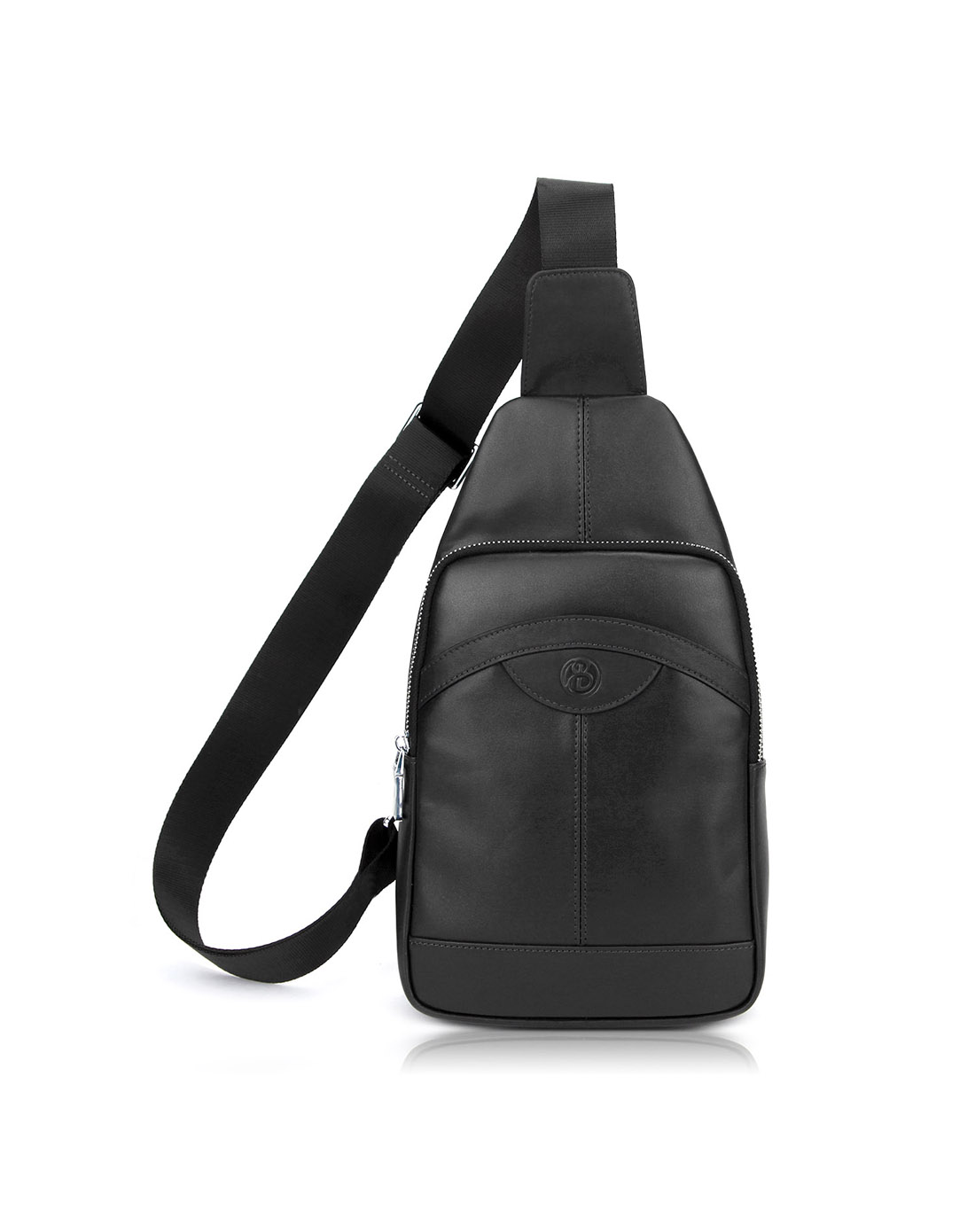 贝尔beier迷你小包旅行休闲商务纯色柔软牛皮革真皮实用胸包男包