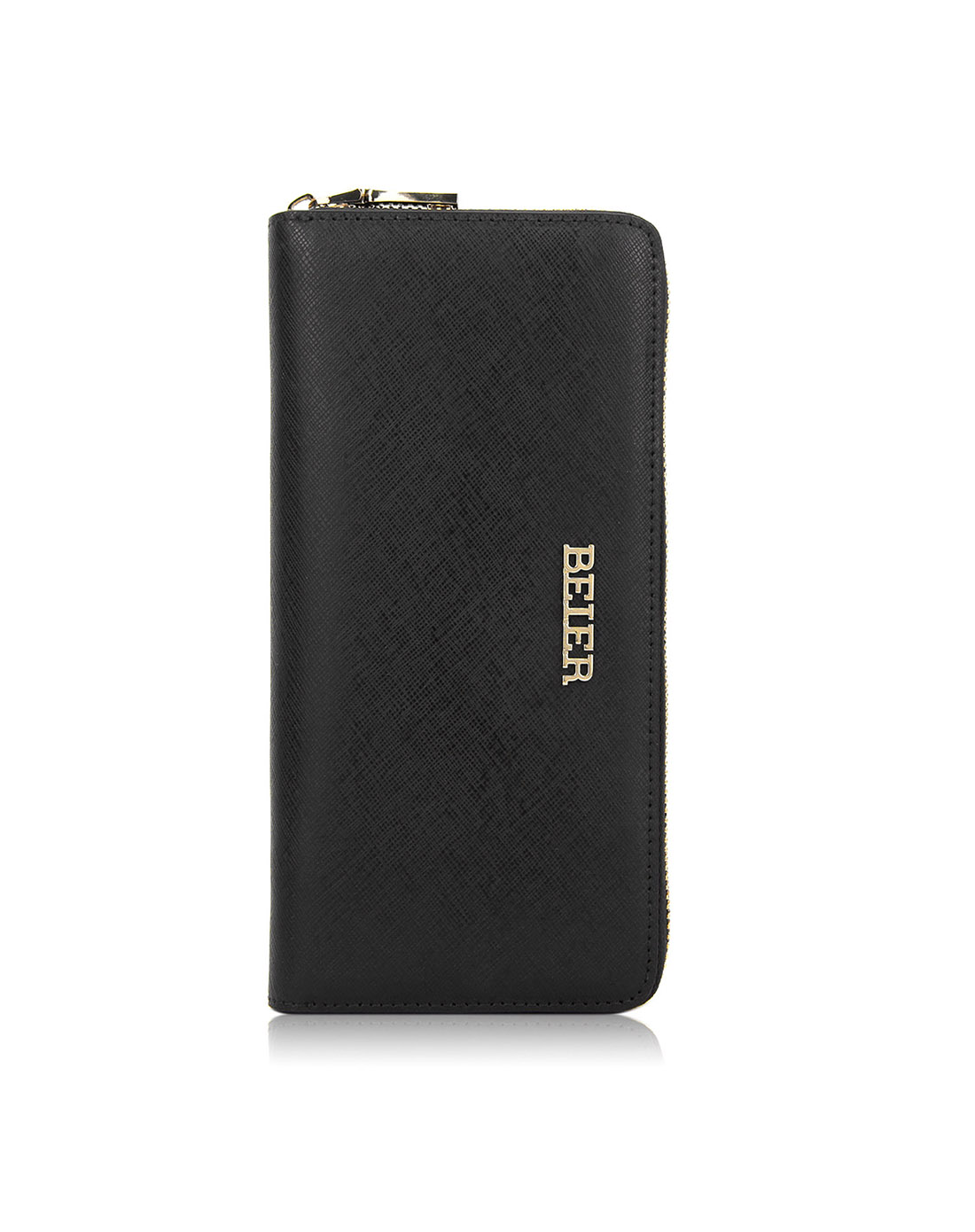 贝尔beier宴会休闲商务纯色防刮牛皮真皮多功能手拿包-特惠男包