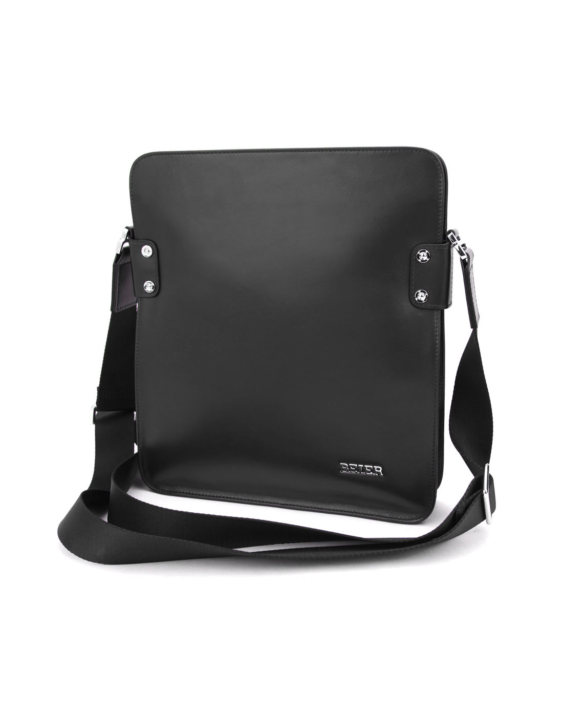 贝尔beier新品旅行休闲商务纯色柔软牛皮革真皮斜挎包单肩包-爆款男包