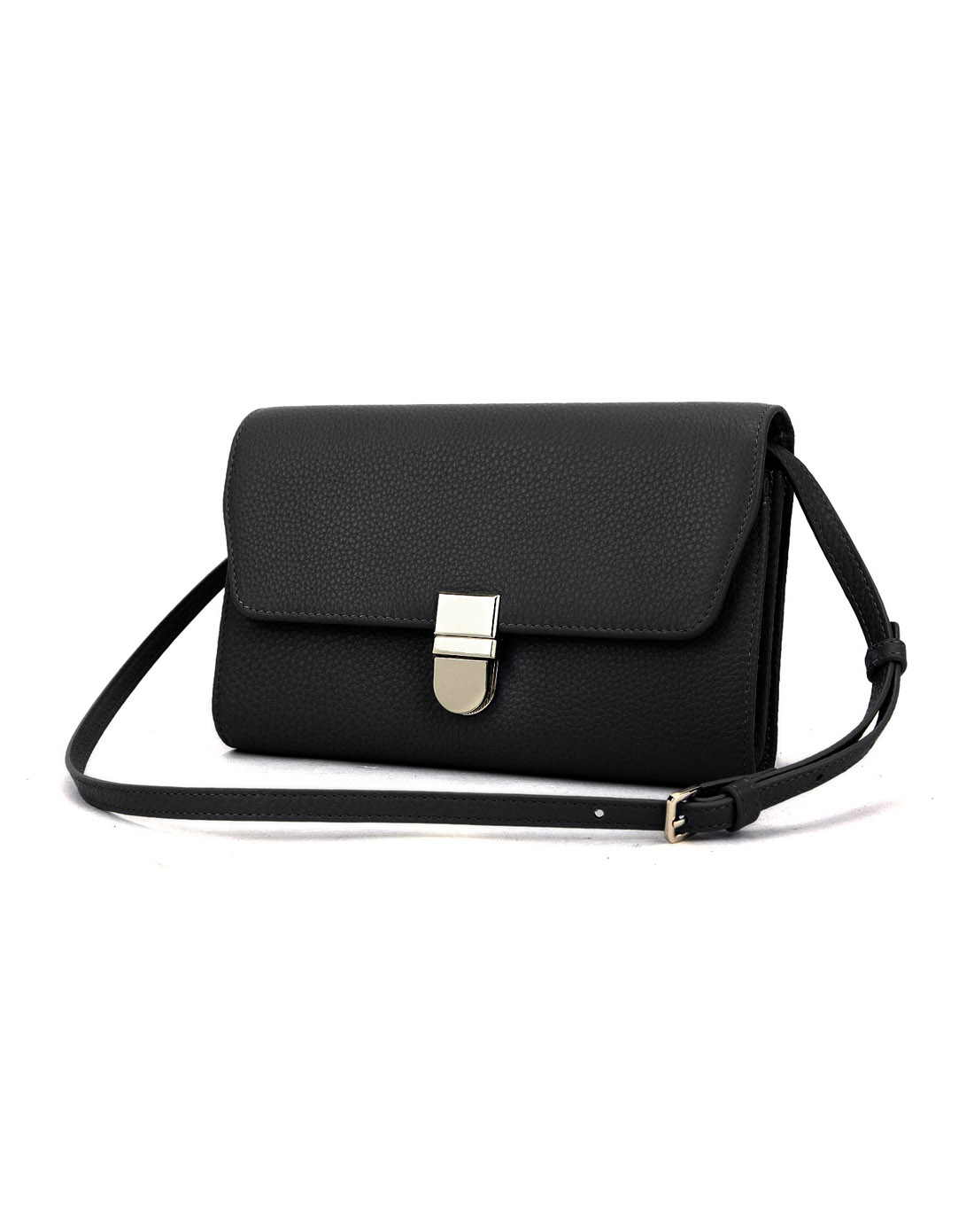 贝尔beier迷你小包简约锁扣休闲柔软牛皮革真皮多隔层晚宴单肩斜跨女包