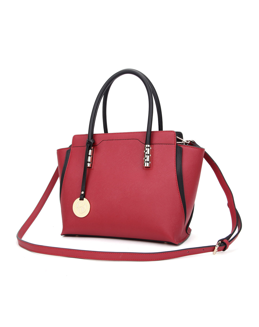 贝尔beier经典撞色宴会休闲耐磨防刮牛皮真皮高贵简约手提包女包