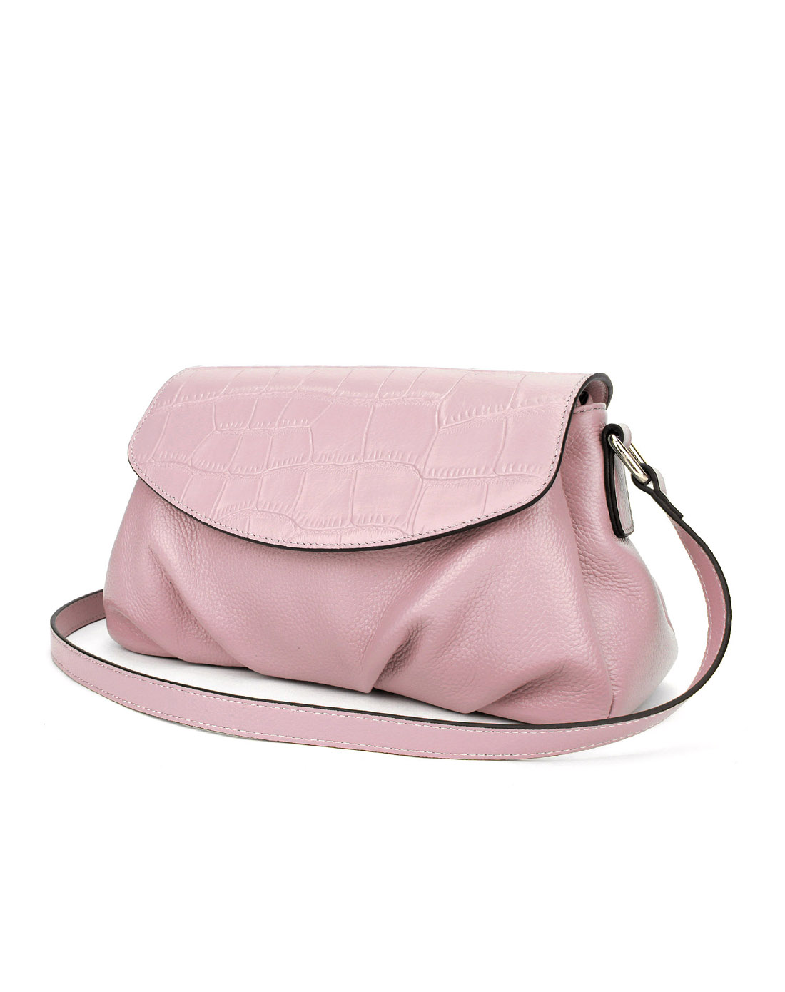 贝尔beier褶皱动物纹宴会休闲牛皮革真皮柔软休闲百搭斜挎包女包