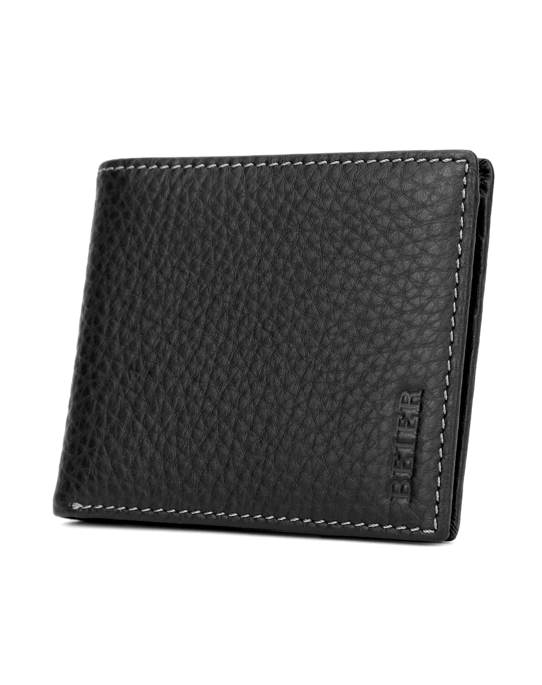 贝尔beier2018新品简约休闲商务头层牛皮真皮横款钱包男包