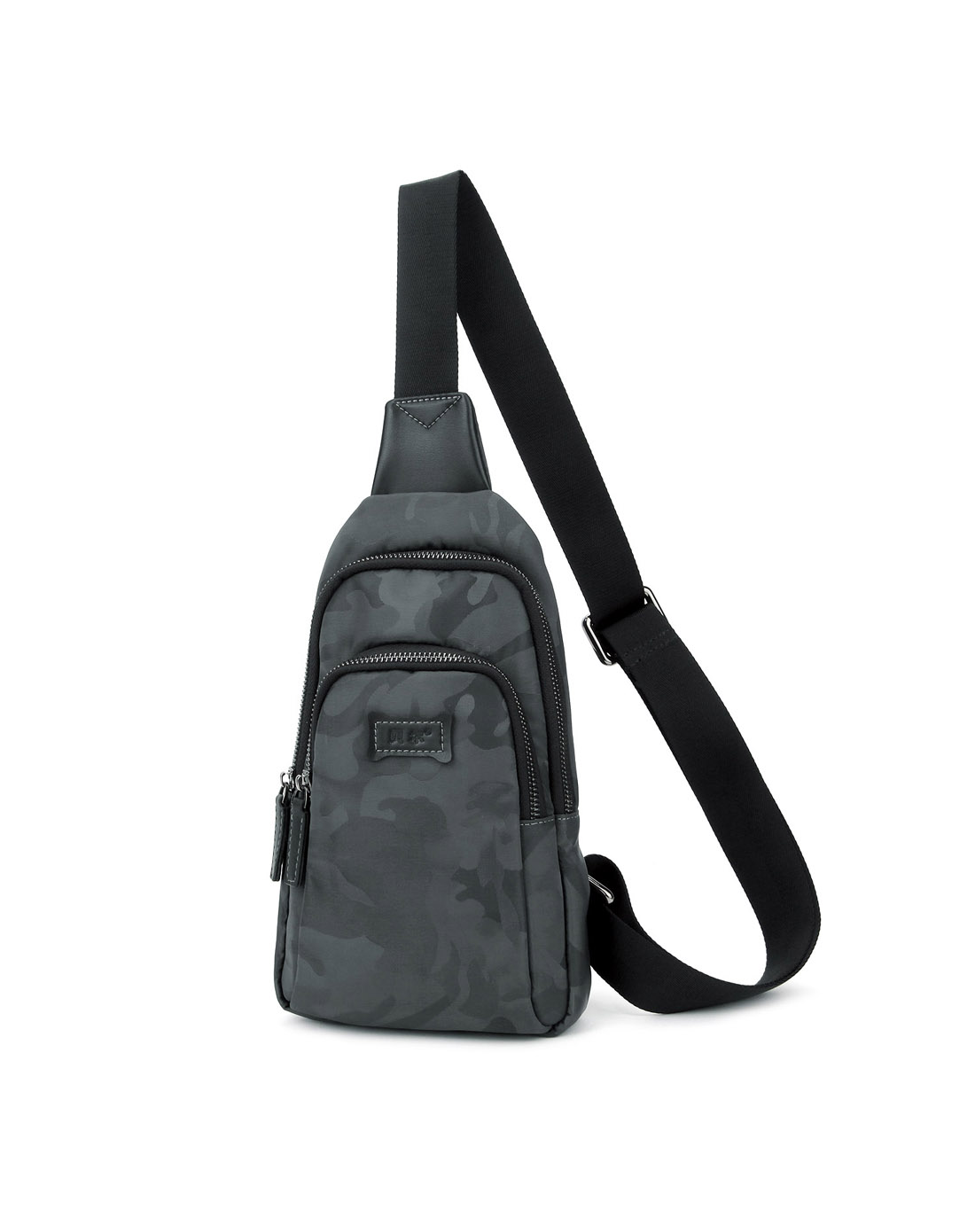 贝尔beier迷你小包撞色休闲商务抽象图案进口迷彩防水布胸包男包