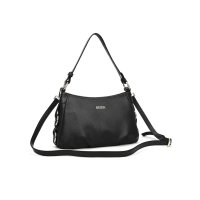 贝尔2017新品女包 旅行休闲纯色牛皮革真皮手提单肩斜挎双带两用包女包多色