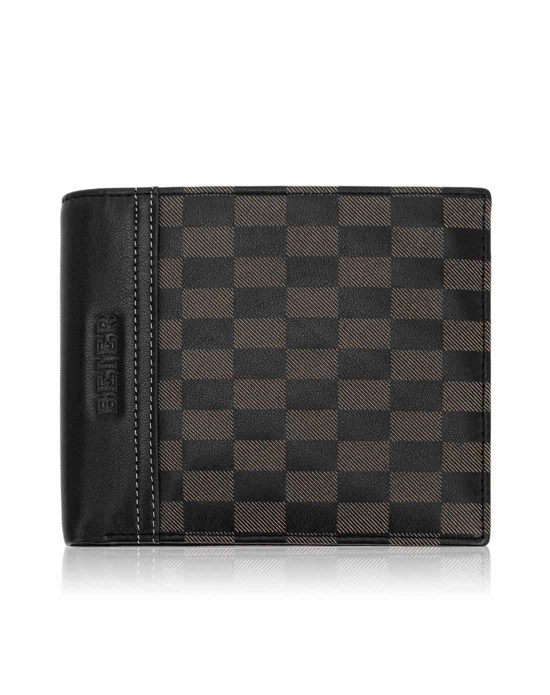 贝尔beier 印花宴会旅行休闲商务条纹牛皮革真皮横款多功能钱包男包