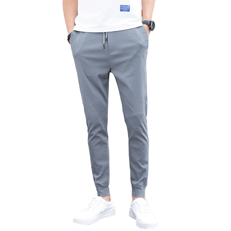 超音狼男装舒适透气夏季简约束腰潮流挂饰休闲长裤2018WLYJ-C03