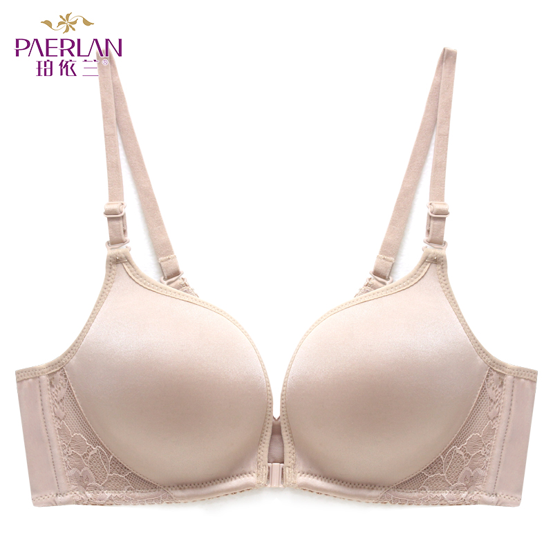 珀依兰 无钢圈前扣女文胸秋冬舒适无痕一片式 小胸聚拢美背内衣
