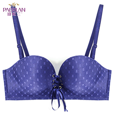 珀依兰 小胸聚拢拉绳绑带女文胸 无痕无钢圈1/2半杯性感拉B内衣