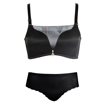 珀依兰 无钢圈抹胸式女文胸套装 防走光聚拢调整型 裹胸内衣内裤