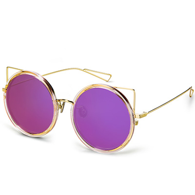 MOLSION陌森 新款杨幂同款 太阳镜女墨镜猫眼俏皮圆框MS6006