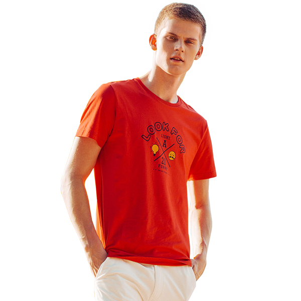 以纯线上品牌a21 2017夏装新款T恤男时尚学院风创意印花短袖上衣4721330211