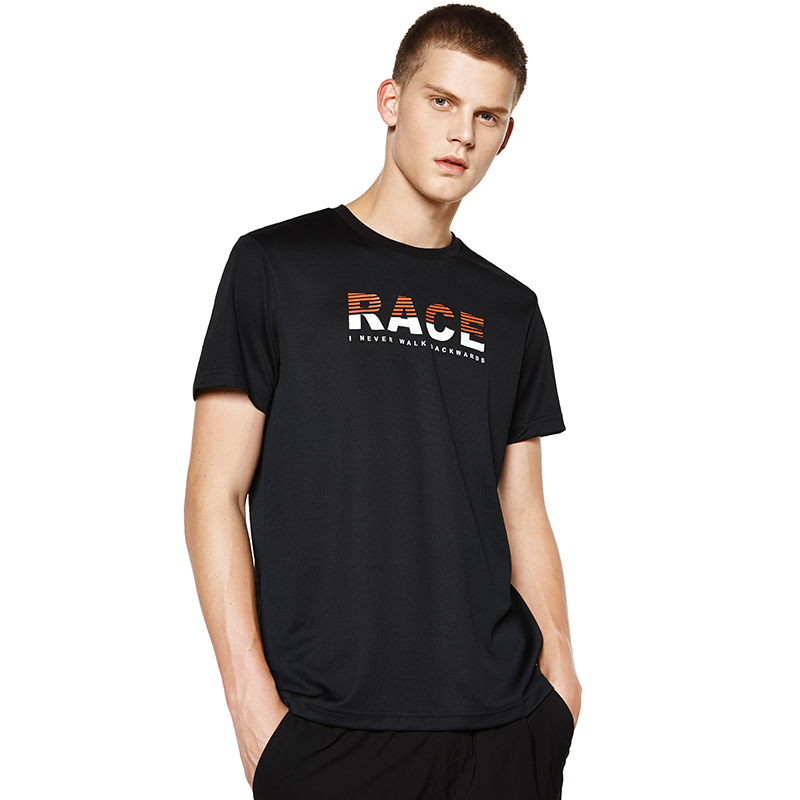 以纯线上品牌a21 2017夏装新款短袖T恤男 街头字母印花圆领短袖衫4721330112