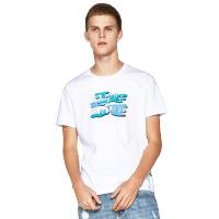 以纯线上品牌a21 2017夏装新款T恤男简约时尚个性印花圆领短袖上衣4721330116