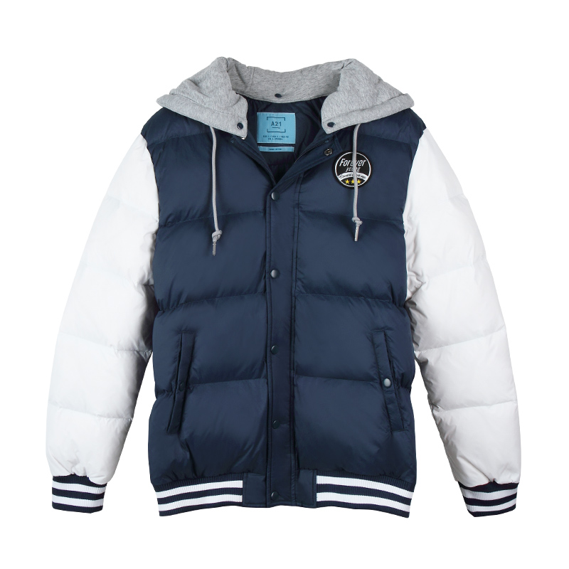 A21以纯线上品牌2017冬季新品可拆卸连帽羽绒服男加厚保暖加绒外套4741153004