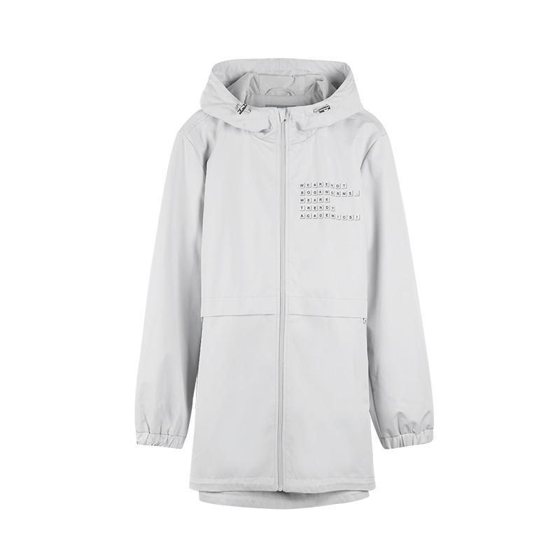 A21以纯线上品牌2017冬季新品字母印花连帽风衣男潮牌简约保暖外套4741114012