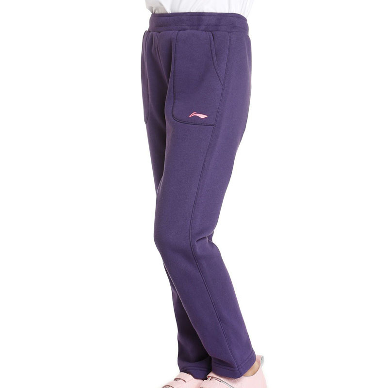 李宁女童运动针织长裤