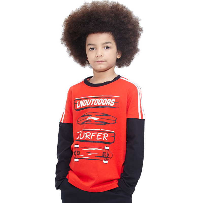 李宁男童长袖T恤