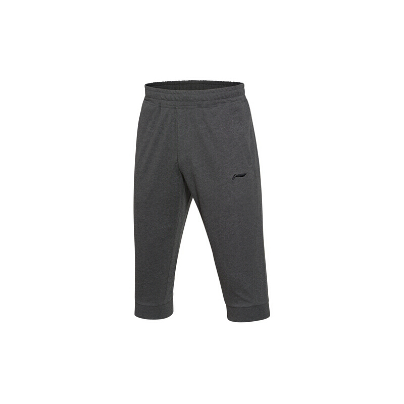 李宁男子训练运动透气七分卫裤AKQM023