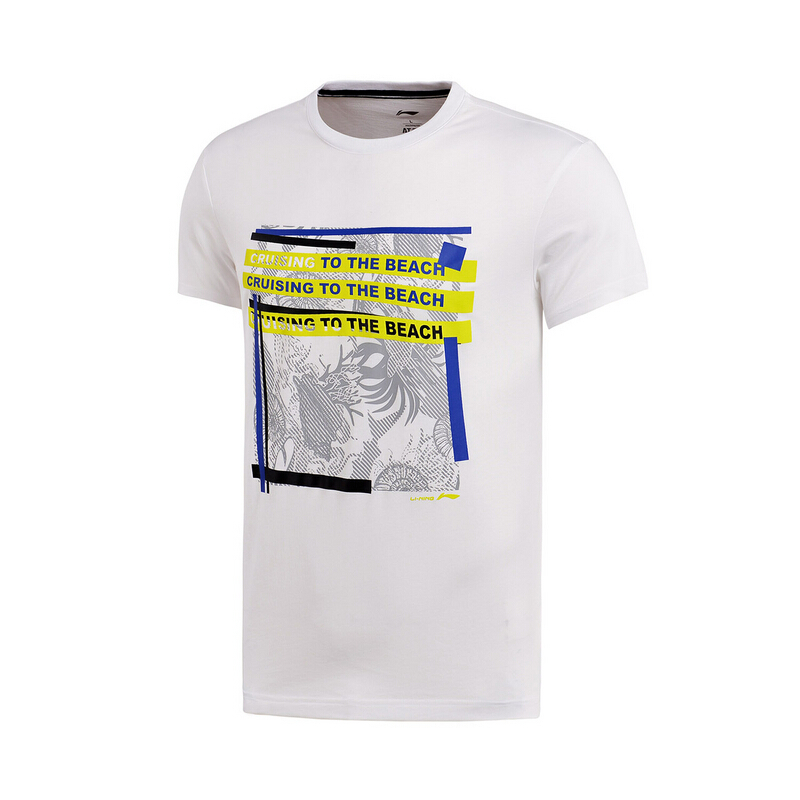 李宁短袖T恤男吸汗舒适短袖透气