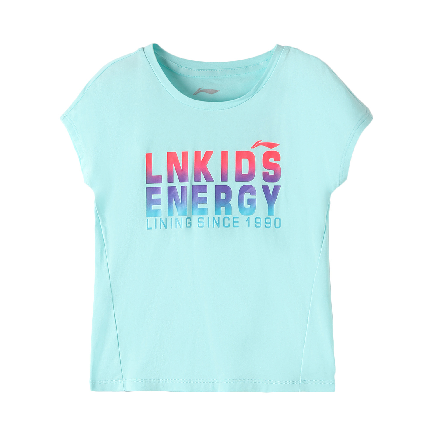 李宁女童短袖T恤夏季棉舒适吸湿3-6岁小童短袖文化衫女