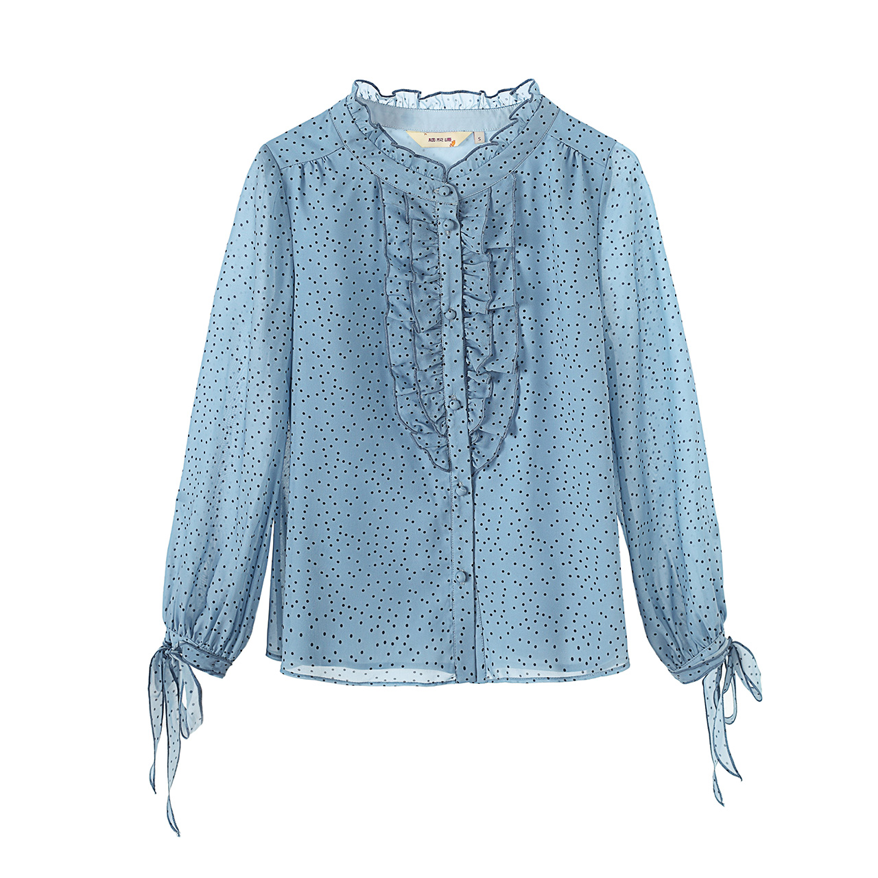 烟花烫尓叙衬衣秋装女2018新款长袖系带开衫宽松衬衫 蒹葭远3831450