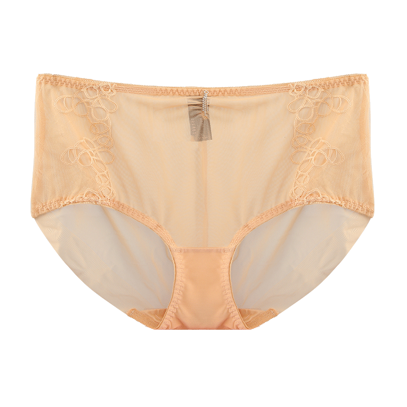 QGIRL/俏姑娘女士性感内裤网纱面料中腰诱惑火辣性感透气大板QG6591a